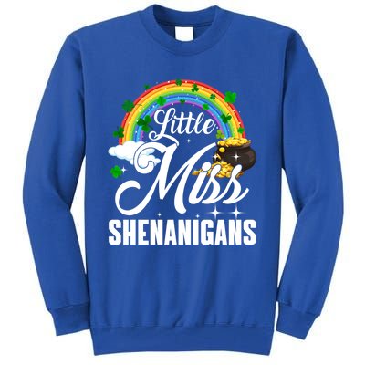 Little Miss Shenanigans Rainbow St Patricks Day Meaningful Gift Tall Sweatshirt