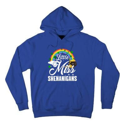 Little Miss Shenanigans Rainbow St Patricks Day Meaningful Gift Tall Hoodie