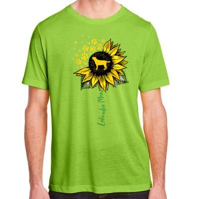 Labrador Mom Sunflower Labrador Retriever Gifts Dog Mom Mama Adult ChromaSoft Performance T-Shirt