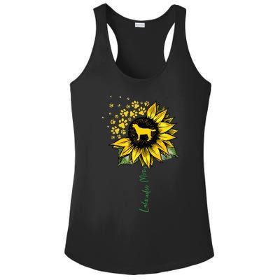 Labrador Mom Sunflower Labrador Retriever Gifts Dog Mom Mama Ladies PosiCharge Competitor Racerback Tank