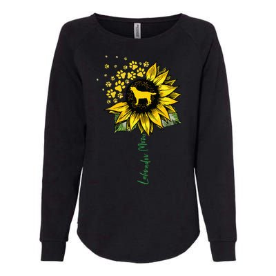 Labrador Mom Sunflower Labrador Retriever Gifts Dog Mom Mama Womens California Wash Sweatshirt