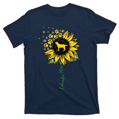 Labrador Mom Sunflower Labrador Retriever Gifts Dog Mom Mama T-Shirt