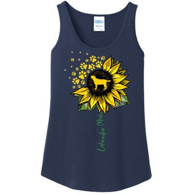 Labrador Mom Sunflower Labrador Retriever Gifts Dog Mom Mama Ladies Essential Tank