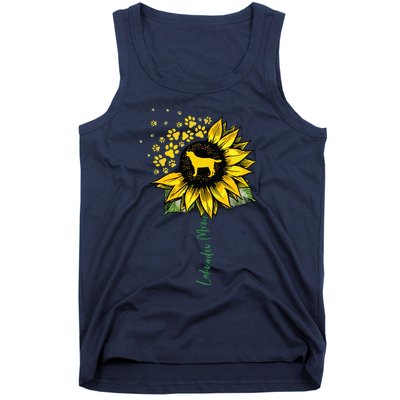 Labrador Mom Sunflower Labrador Retriever Gifts Dog Mom Mama Tank Top