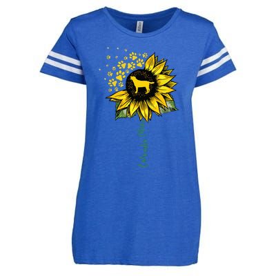 Labrador Mom Sunflower Labrador Retriever Gifts Dog Mom Mama Enza Ladies Jersey Football T-Shirt