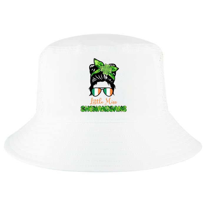 Little Miss Shenanigans Hair Bun St Patrick's Day Cool Comfort Performance Bucket Hat