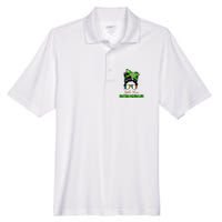 Little Miss Shenanigans Hair Bun St Patrick's Day Men's Origin Performance Piqué Polo