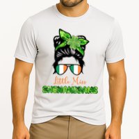 Little Miss Shenanigans Hair Bun St Patrick's Day Cooling Performance Crew T-Shirt