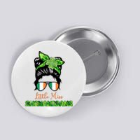 Little Miss Shenanigans Hair Bun St Patrick's Day Button