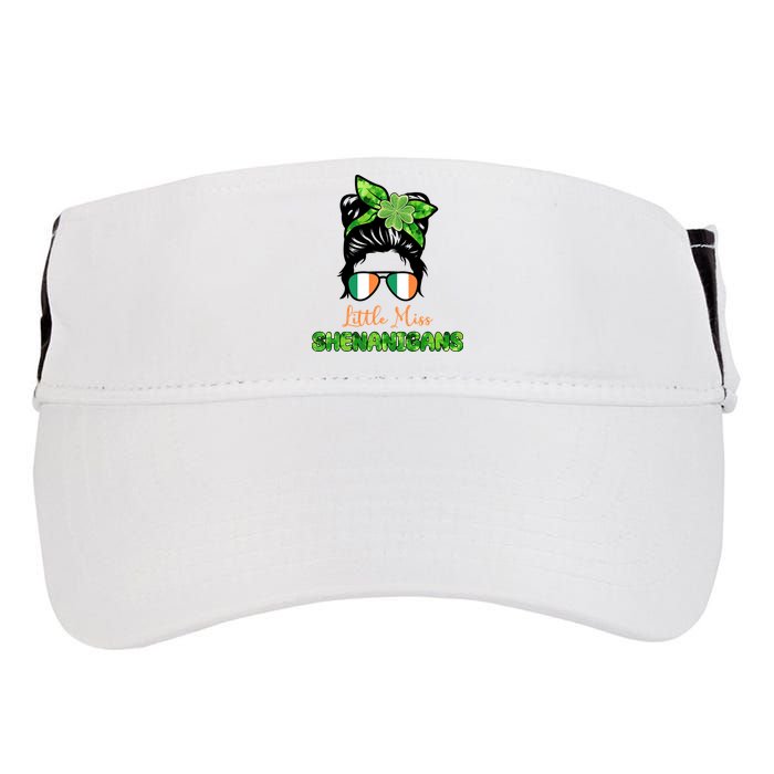 Little Miss Shenanigans Hair Bun St Patrick's Day Adult Drive Performance Visor