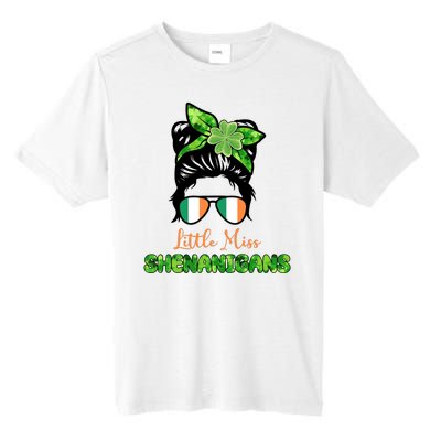 Little Miss Shenanigans Hair Bun St Patrick's Day Tall Fusion ChromaSoft Performance T-Shirt