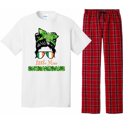 Little Miss Shenanigans Hair Bun St Patrick's Day Pajama Set