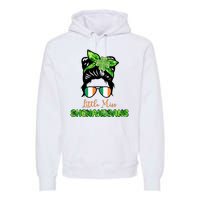 Little Miss Shenanigans Hair Bun St Patrick's Day Premium Hoodie