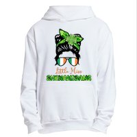 Little Miss Shenanigans Hair Bun St Patrick's Day Urban Pullover Hoodie