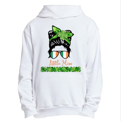 Little Miss Shenanigans Hair Bun St Patrick's Day Urban Pullover Hoodie