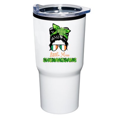 Little Miss Shenanigans Hair Bun St Patrick's Day Tumbler