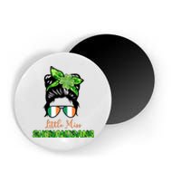 Little Miss Shenanigans Hair Bun St Patrick's Day Magnet