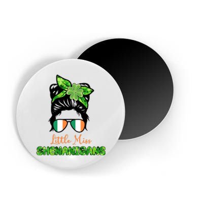 Little Miss Shenanigans Hair Bun St Patrick's Day Magnet