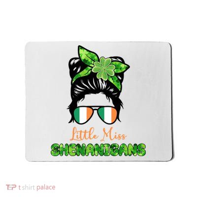 Little Miss Shenanigans Hair Bun St Patrick's Day Mousepad