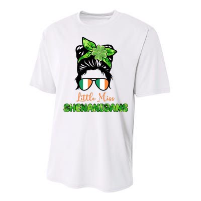 Little Miss Shenanigans Hair Bun St Patrick's Day Performance Sprint T-Shirt