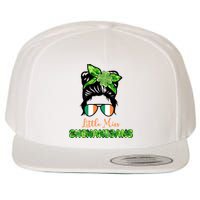Little Miss Shenanigans Hair Bun St Patrick's Day Wool Snapback Cap