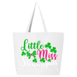 Little Miss Shenanigans Great Gift Funny St Patricks Day Shamrock Gift 25L Jumbo Tote