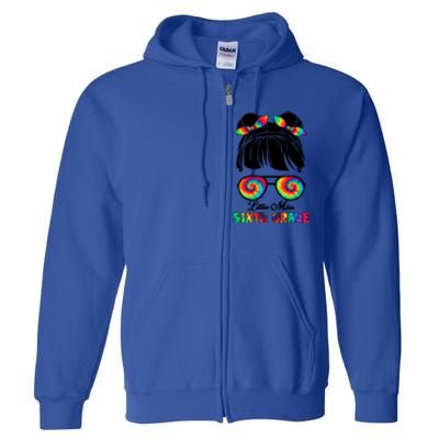 Little Miss Sixth Grade Back To School Gift 6Th Grade Gift Full Zip Hoodie