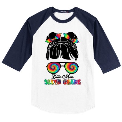 Little Miss Sixth Grade Back To School Gift 6Th Grade Gift Baseball Sleeve Shirt