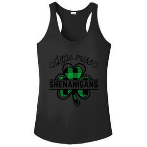 Little Miss Shenanigans Patrick's Day Leopard Shamrock Irish Meaningful Gift Ladies PosiCharge Competitor Racerback Tank