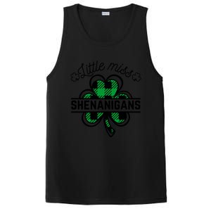 Little Miss Shenanigans Patrick's Day Leopard Shamrock Irish Meaningful Gift PosiCharge Competitor Tank