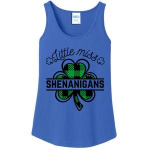 Little Miss Shenanigans Patrick's Day Leopard Shamrock Irish Meaningful Gift Ladies Essential Tank