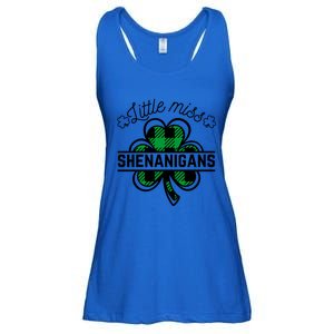 Little Miss Shenanigans Patrick's Day Leopard Shamrock Irish Meaningful Gift Ladies Essential Flowy Tank