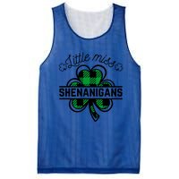 Little Miss Shenanigans Patrick's Day Leopard Shamrock Irish Meaningful Gift Mesh Reversible Basketball Jersey Tank