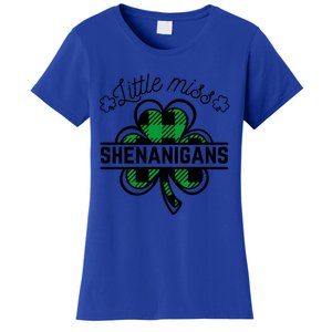 Little Miss Shenanigans Patrick's Day Leopard Shamrock Irish Meaningful Gift Women's T-Shirt