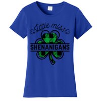 Little Miss Shenanigans Patrick's Day Leopard Shamrock Irish Meaningful Gift Women's T-Shirt