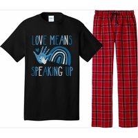 Love Means Speaking Up National Child Abuse Prevention Month Mental Health Pajama Set