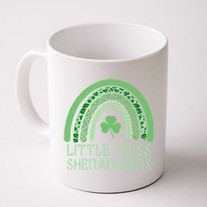 Little Miss Shenanigans St Patrick's Day Clover Rainbow Gift Coffee Mug