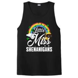 Little Miss Shenanigans Rainbow St Patricks Day Gift PosiCharge Competitor Tank