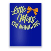 Little Miss Shenanigans Saint Patricks Day Great Gift Poster