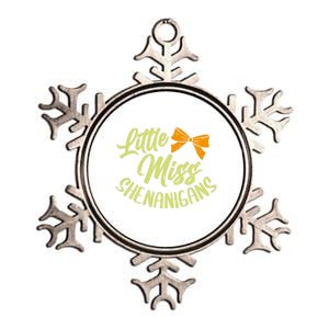 Little Miss Shenanigans Saint Patricks Day Great Gift Metallic Star Ornament