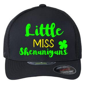 Little Miss Shenanigans St Patrick's Day Irish Gift Flexfit Unipanel Trucker Cap