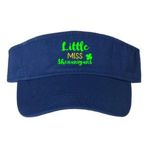 Little Miss Shenanigans St Patrick's Day Irish Gift Valucap Bio-Washed Visor