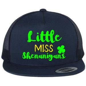 Little Miss Shenanigans St Patrick's Day Irish Gift Flat Bill Trucker Hat