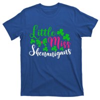 Little Miss Shenanigans Funny Gift Funny St Patricks Day Shamrock Gift T-Shirt