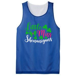 Little Miss Shenanigans Funny Gift Funny St Patricks Day Shamrock Gift Mesh Reversible Basketball Jersey Tank