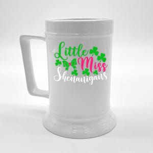 Little Miss Shenanigans Funny Gift Funny St Patricks Day Shamrock Gift Beer Stein