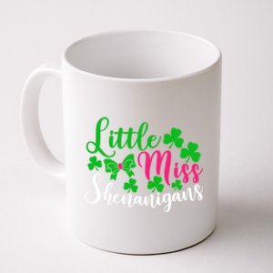 Little Miss Shenanigans Funny Gift Funny St Patricks Day Shamrock Gift Coffee Mug