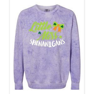 Little Miss Shenanigans Gift Colorblast Crewneck Sweatshirt