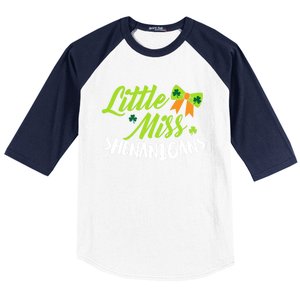 Little Miss Shenanigans Gift Baseball Sleeve Shirt