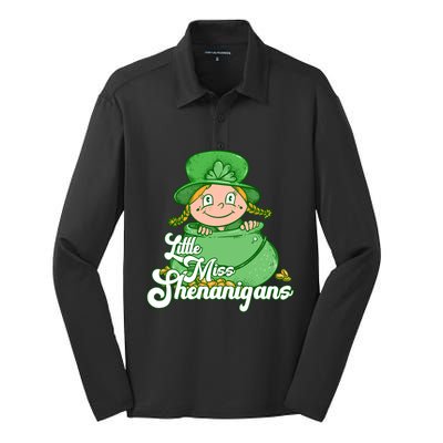 Little Miss Shenanigans Gift Silk Touch Performance Long Sleeve Polo